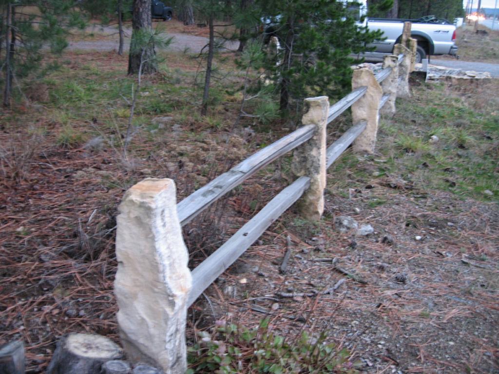 Limestone Historical Fence Posts from Bedrock Landscape Supply in Coeur ...
